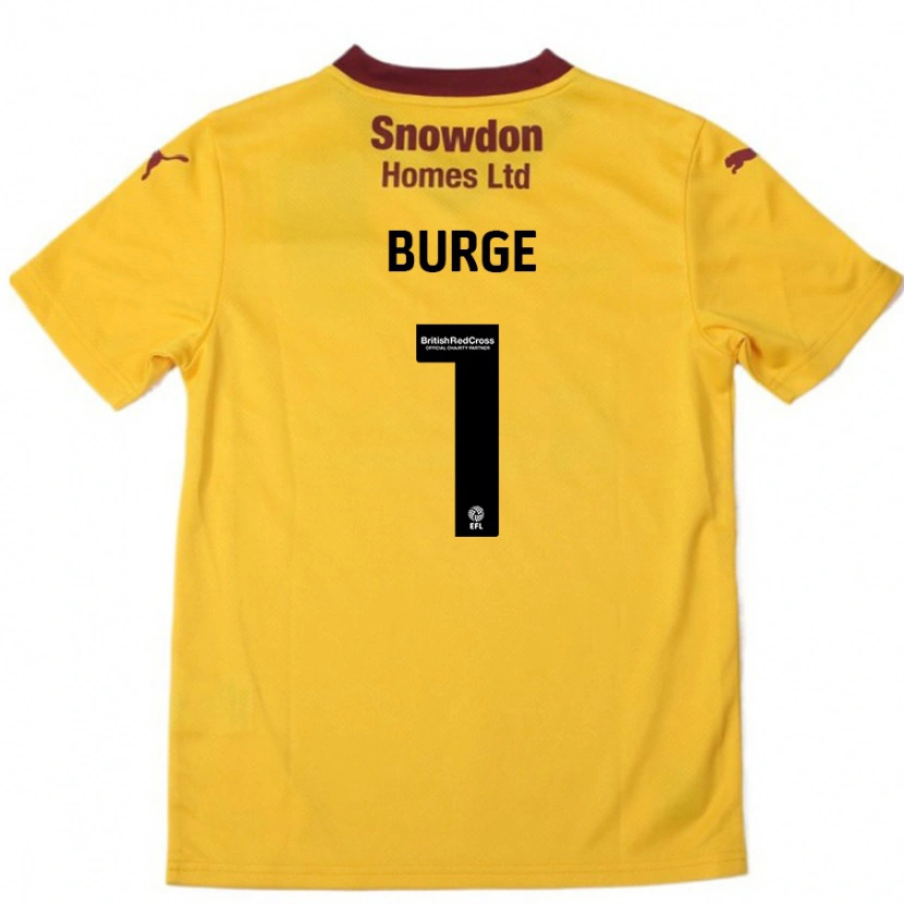 Danxen Kid Lee Burge #1 Orange  Burgundy Away Jersey 2024/25 T-Shirt