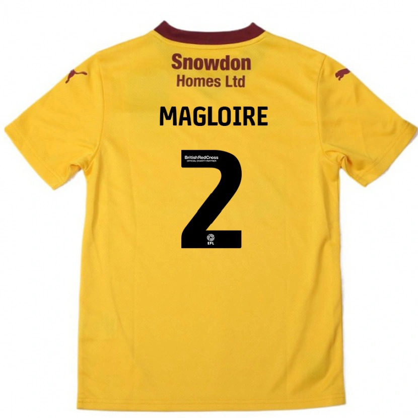 Danxen Kid Tyler Magloire #2 Orange  Burgundy Away Jersey 2024/25 T-Shirt