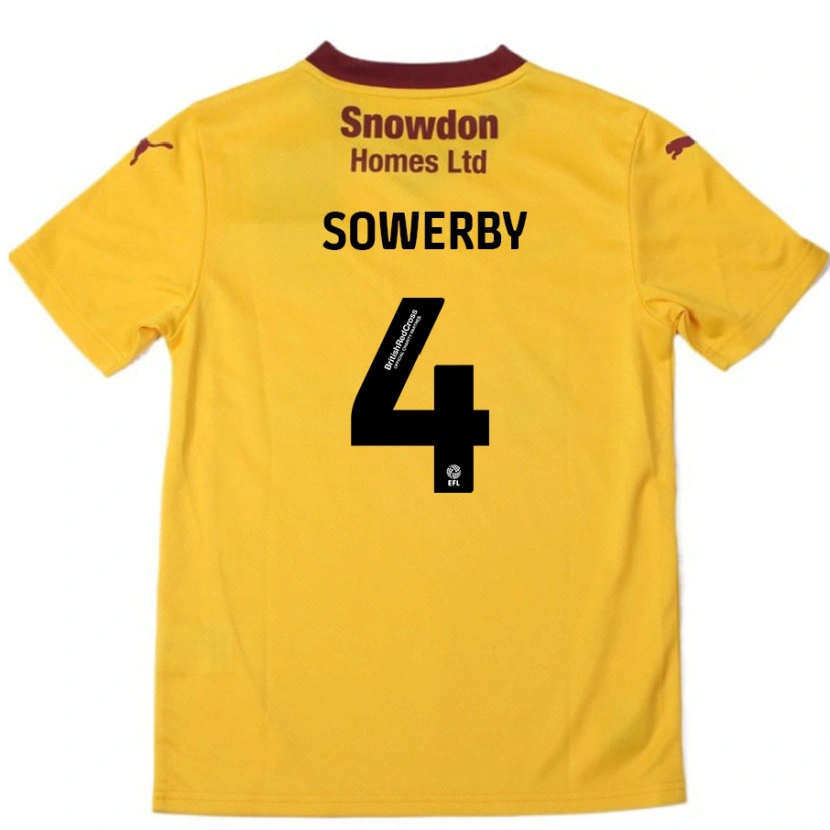 Danxen Kid Jack Sowerby #4 Orange  Burgundy Away Jersey 2024/25 T-Shirt