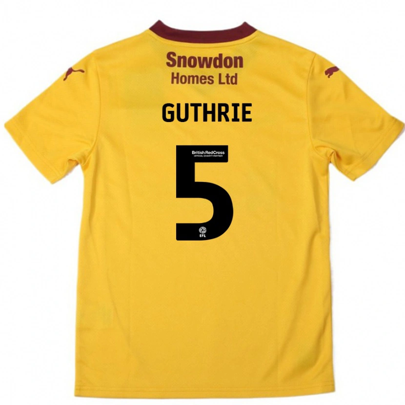 Danxen Kid Jon Guthrie #5 Orange  Burgundy Away Jersey 2024/25 T-Shirt