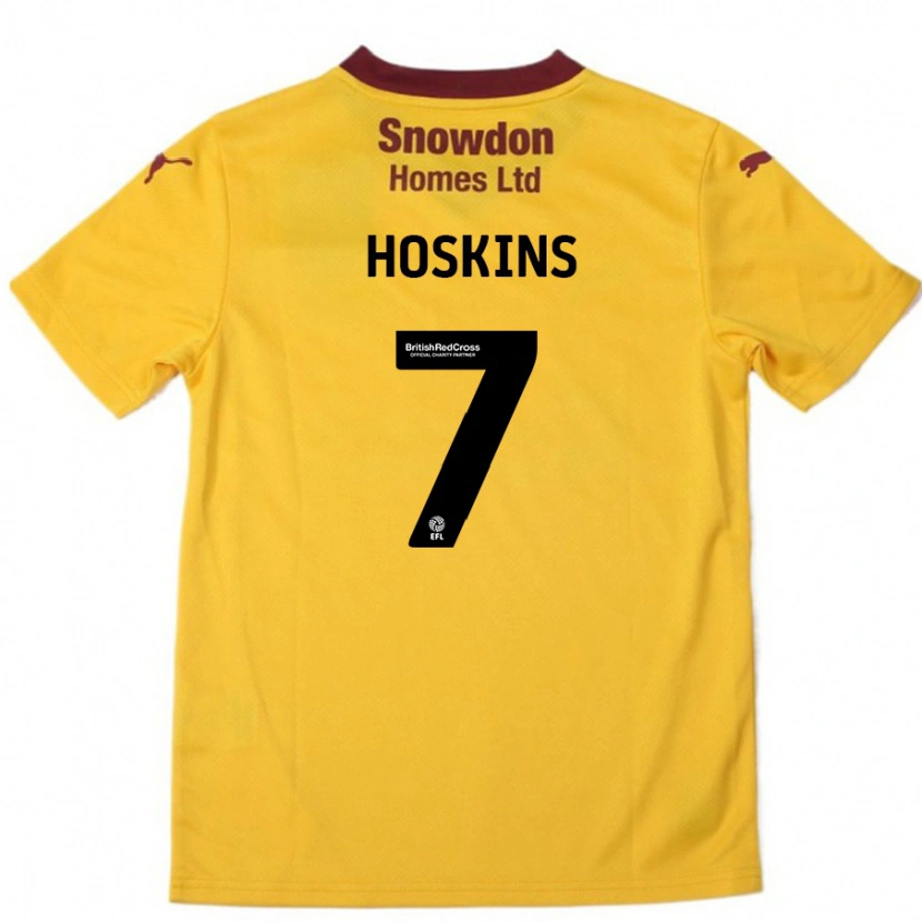 Danxen Kid Sam Hoskins #7 Orange  Burgundy Away Jersey 2024/25 T-Shirt