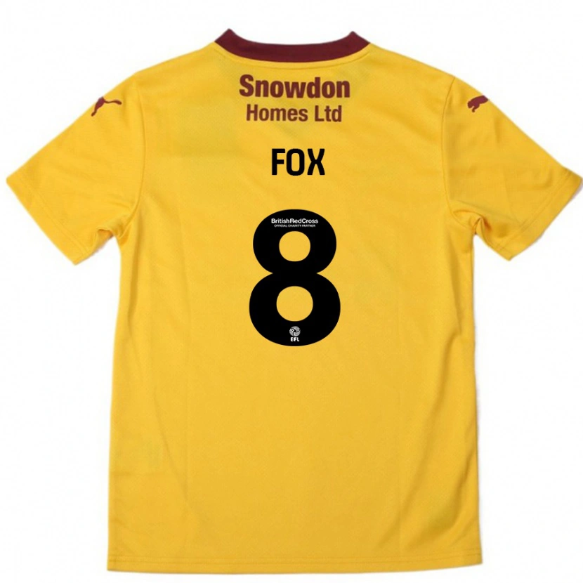 Danxen Kid Ben Fox #8 Orange  Burgundy Away Jersey 2024/25 T-Shirt