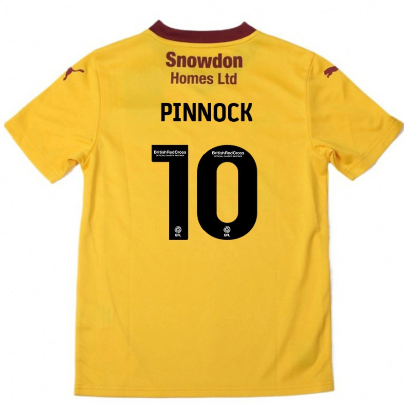 Danxen Kid Mitch Pinnock #10 Orange  Burgundy Away Jersey 2024/25 T-Shirt