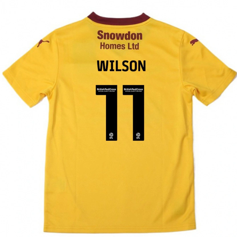 Danxen Kid James Wilson #11 Orange  Burgundy Away Jersey 2024/25 T-Shirt