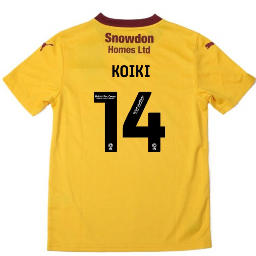 Danxen Kid Ali Koiki #14 Orange  Burgundy Away Jersey 2024/25 T-Shirt