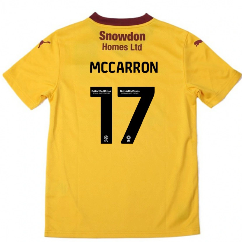 Danxen Kid Liam Mccarron #17 Orange  Burgundy Away Jersey 2024/25 T-Shirt