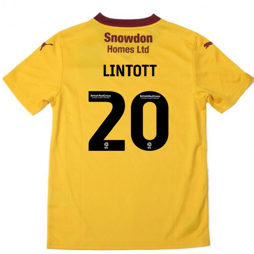 Danxen Kid Harvey Lintott #20 Orange  Burgundy Away Jersey 2024/25 T-Shirt