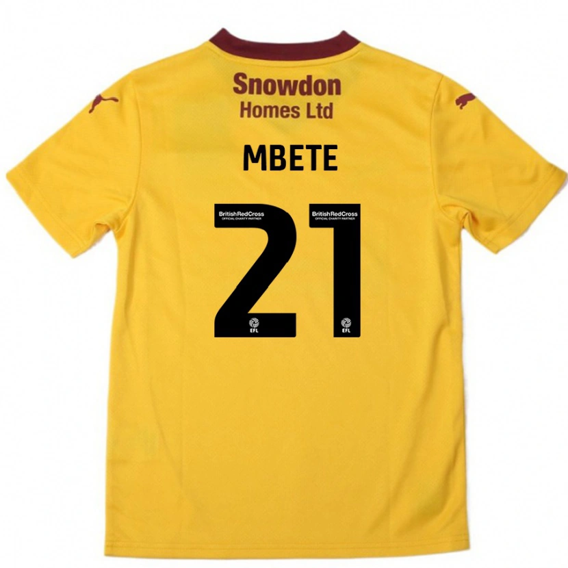 Danxen Kid Luke Mbete #21 Orange  Burgundy Away Jersey 2024/25 T-Shirt