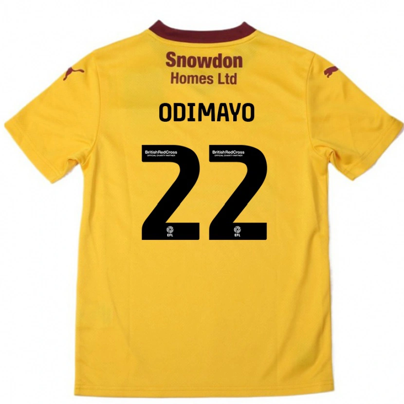 Danxen Kid Akin Odimayo #22 Orange  Burgundy Away Jersey 2024/25 T-Shirt