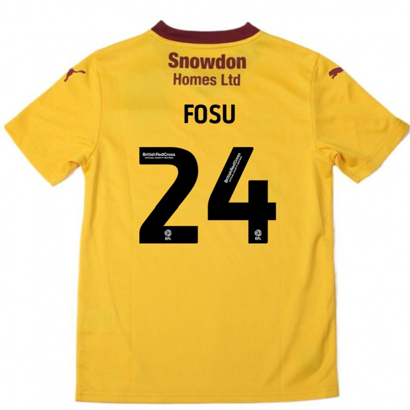 Danxen Kid Tariqe Fosu #24 Orange  Burgundy Away Jersey 2024/25 T-Shirt