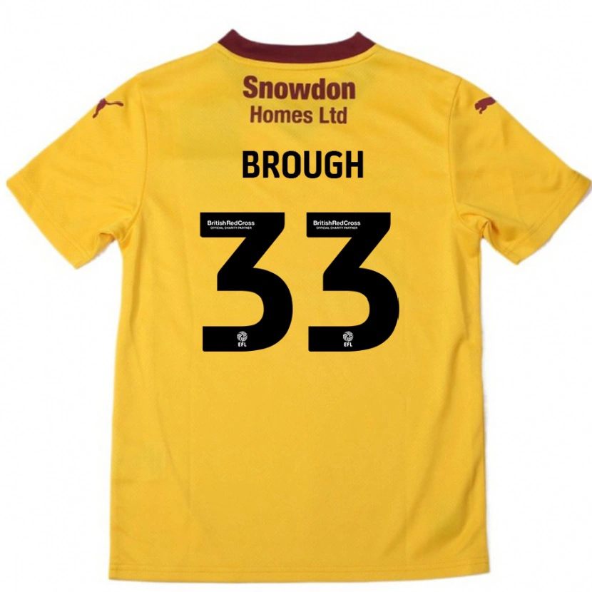 Danxen Kid Patrick Brough #33 Orange  Burgundy Away Jersey 2024/25 T-Shirt