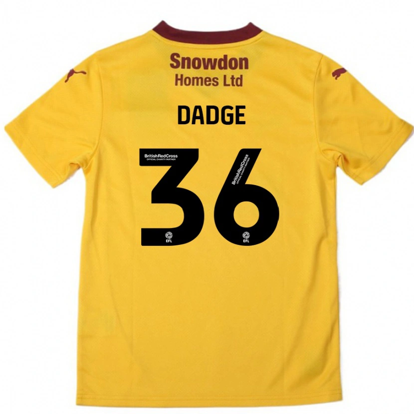 Danxen Kid James Dadge #36 Orange  Burgundy Away Jersey 2024/25 T-Shirt