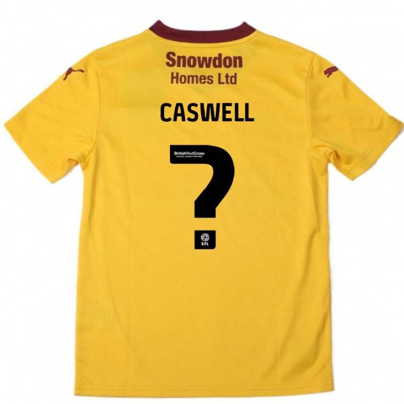 Danxen Kid Jordan Caswell #0 Orange  Burgundy Away Jersey 2024/25 T-Shirt