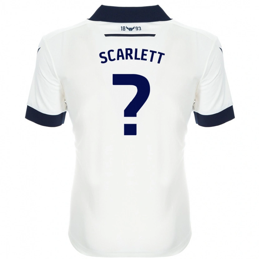 Danxen Kid Dane Scarlett #0 White Navy Blue Away Jersey 2024/25 T-Shirt