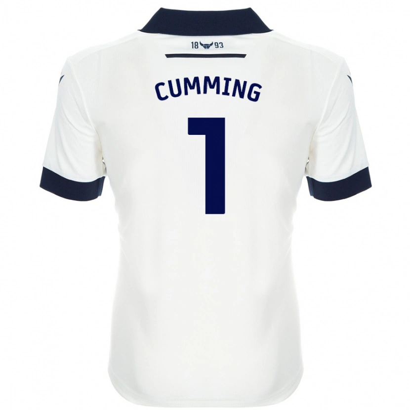 Danxen Kid Jamie Cumming #1 White Navy Blue Away Jersey 2024/25 T-Shirt