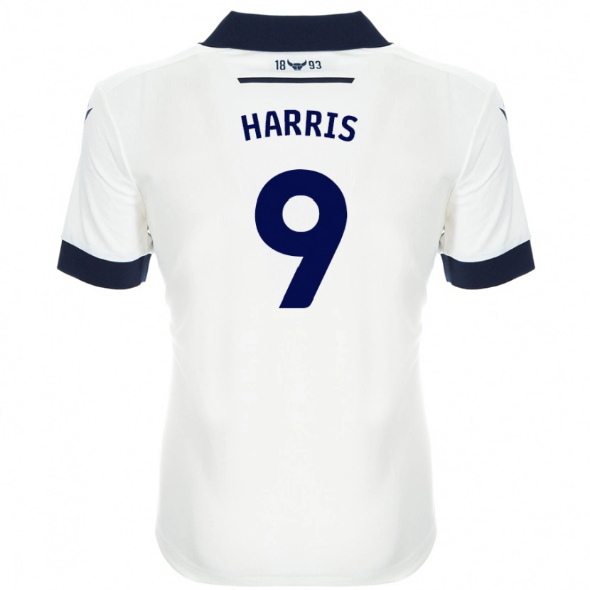 Danxen Kid Mark Harris #9 White Navy Blue Away Jersey 2024/25 T-Shirt