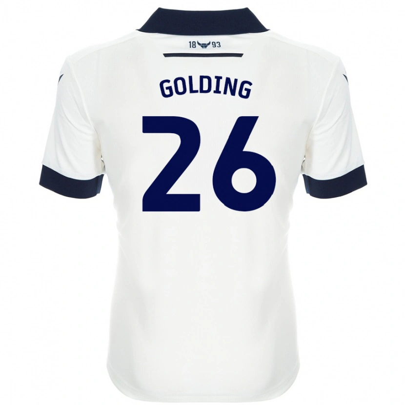 Danxen Kid James Golding #26 White Navy Blue Away Jersey 2024/25 T-Shirt