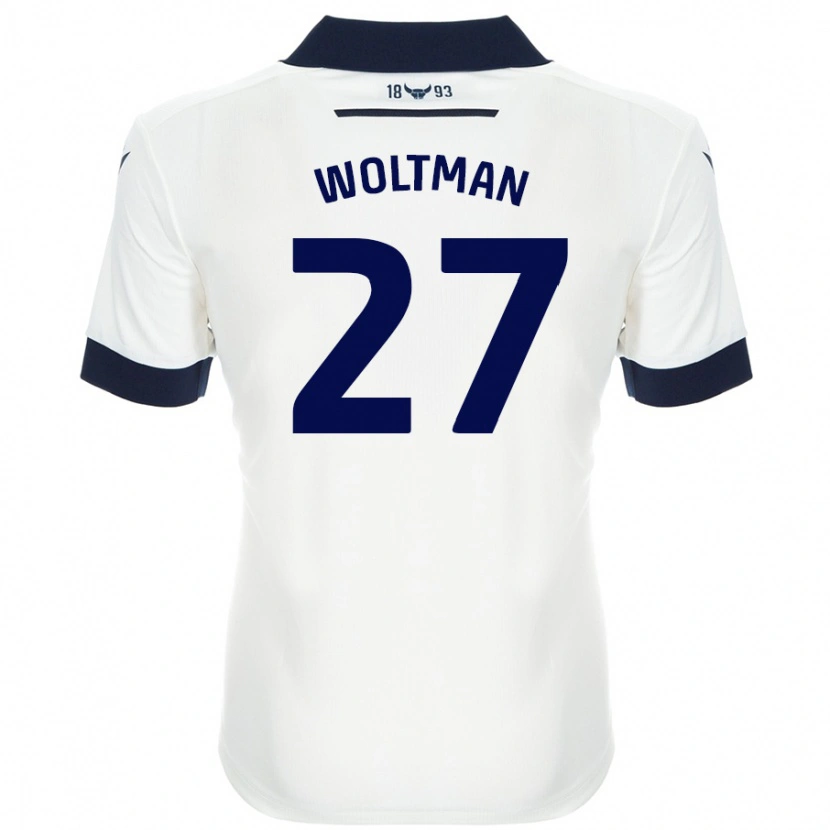 Danxen Kid Max Woltman #27 White Navy Blue Away Jersey 2024/25 T-Shirt