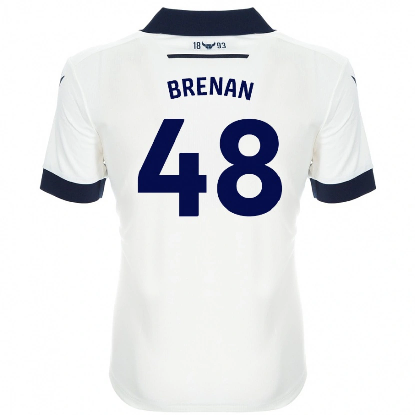 Danxen Kid Tobias Brenan #48 White Navy Blue Away Jersey 2024/25 T-Shirt