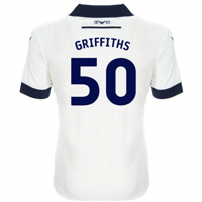 Danxen Kid Louis Griffiths #50 White Navy Blue Away Jersey 2024/25 T-Shirt