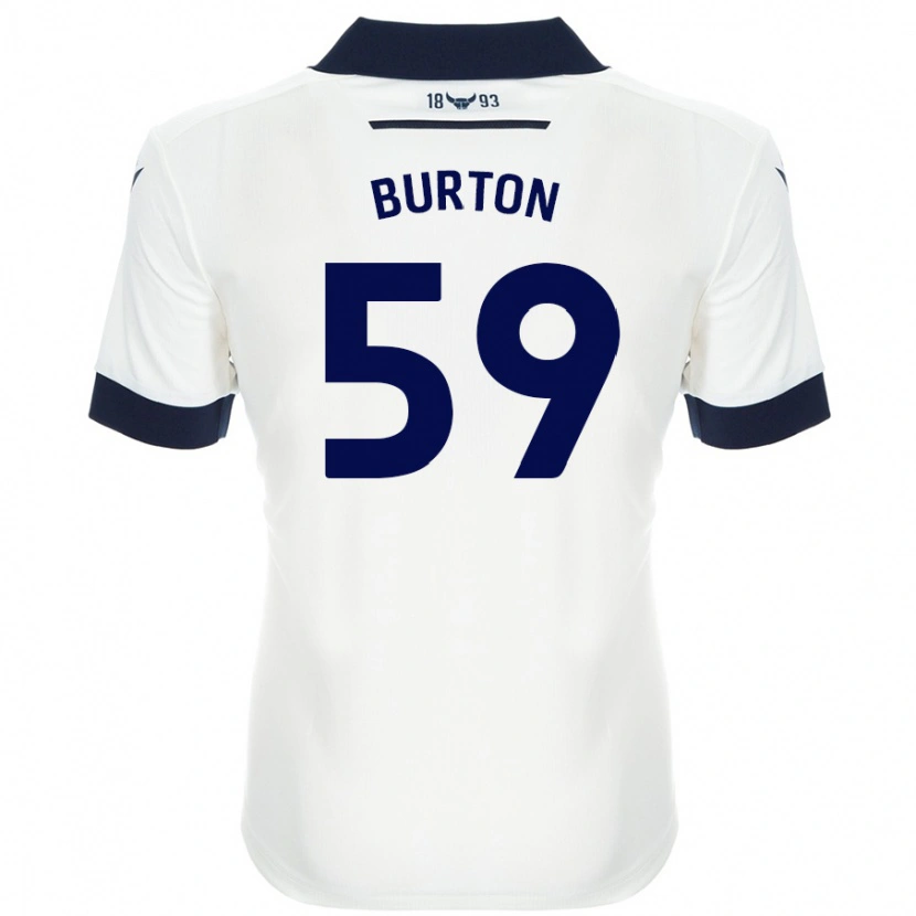 Danxen Kid Kasway Burton #59 White Navy Blue Away Jersey 2024/25 T-Shirt