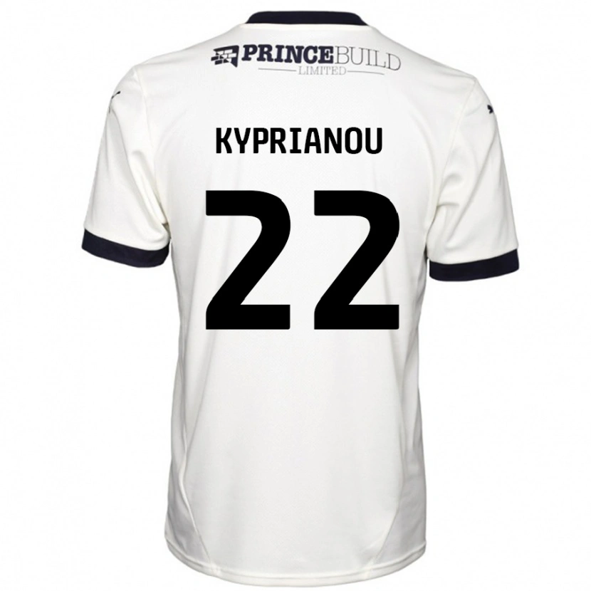 Danxen Kid Hector Kyprianou #22 Off White Black Away Jersey 2024/25 T-Shirt