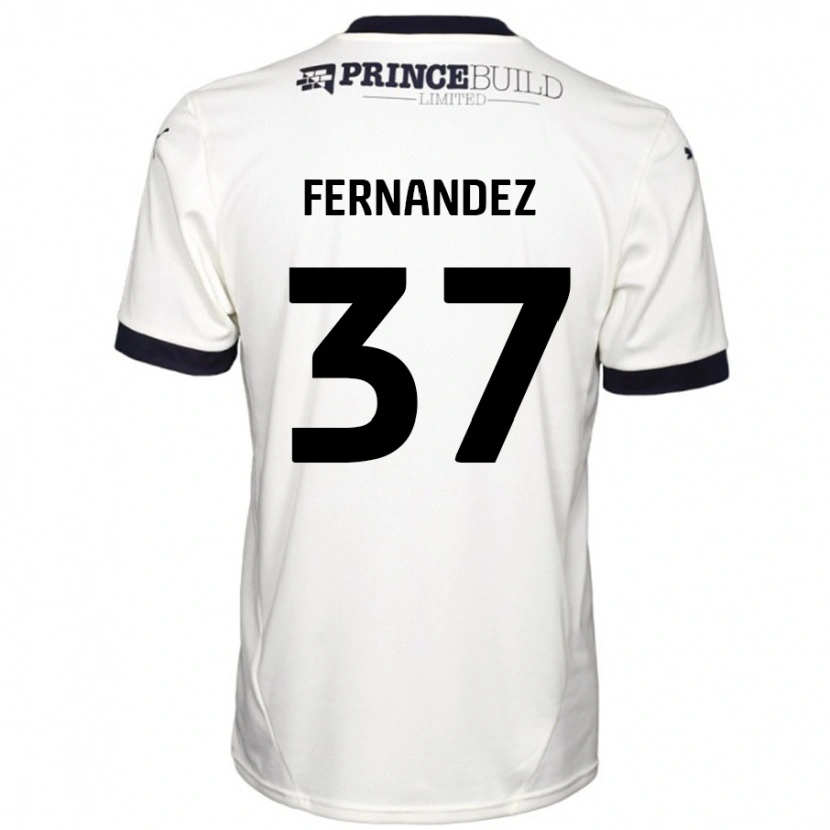 Danxen Kid Emmanuel Fernandez #37 Off White Black Away Jersey 2024/25 T-Shirt