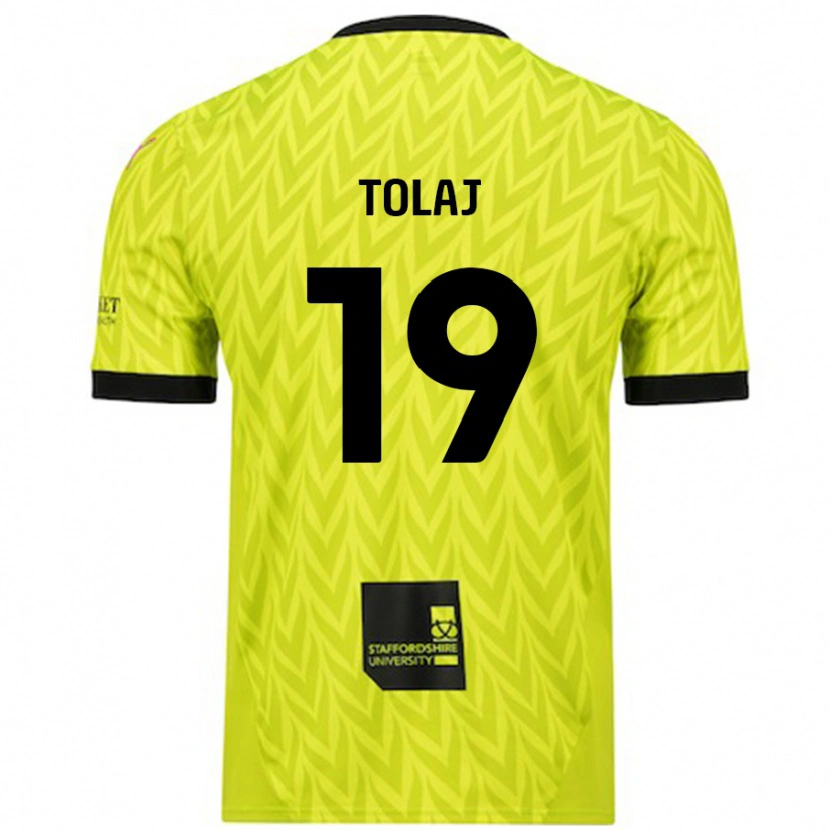 Danxen Kid Lorent Tolaj #19 Fluorescent Green Away Jersey 2024/25 T-Shirt