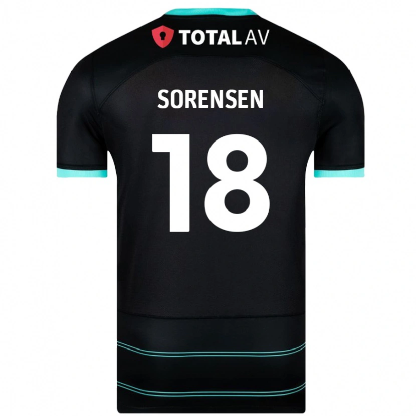 Danxen Kid Elias Sørensen #18 Black Away Jersey 2024/25 T-Shirt