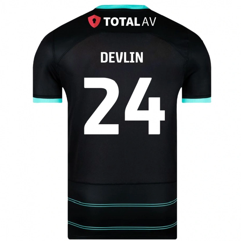 Danxen Kid Terry Devlin #24 Black Away Jersey 2024/25 T-Shirt