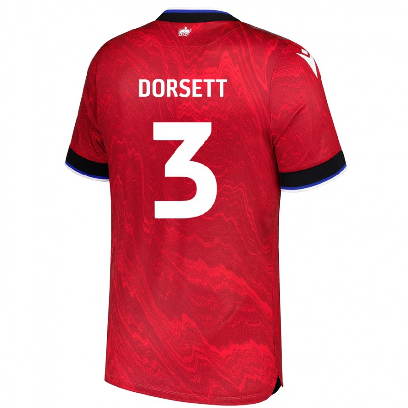 Danxen Kid Jeriel Dorsett #3 Red Black Away Jersey 2024/25 T-Shirt