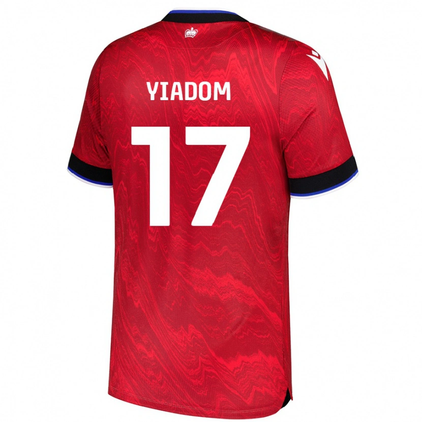 Danxen Kid Andy Yiadom #17 Red Black Away Jersey 2024/25 T-Shirt