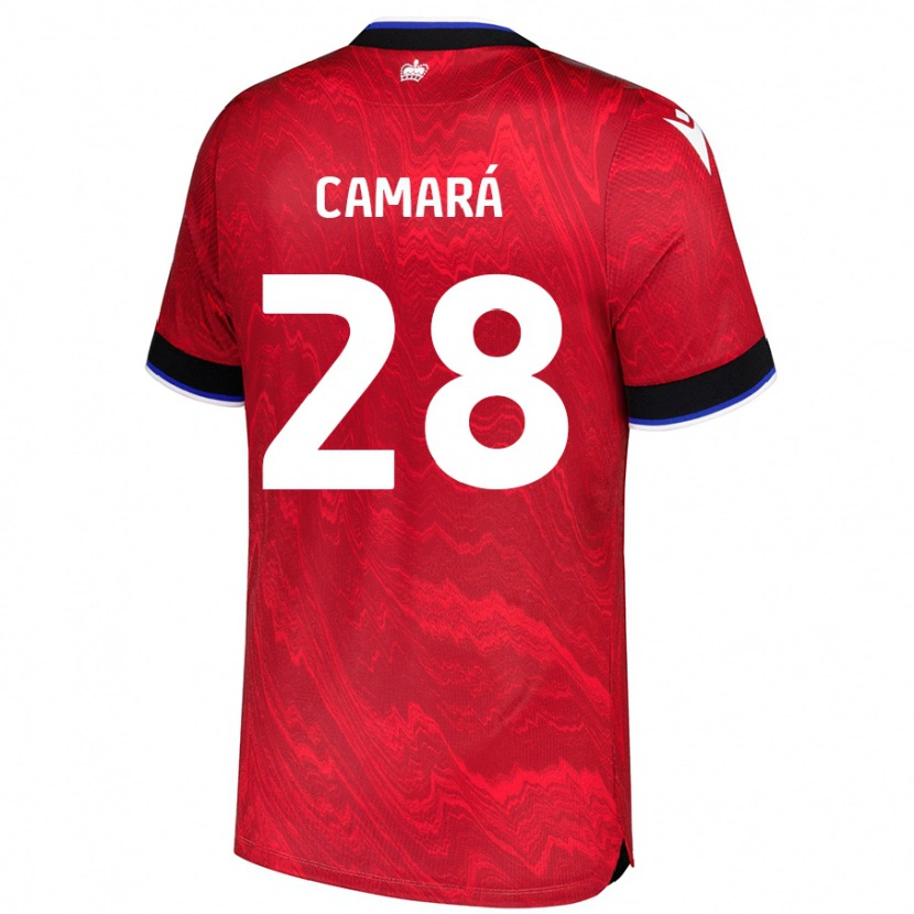 Danxen Kid Mamadi Camará #28 Red Black Away Jersey 2024/25 T-Shirt