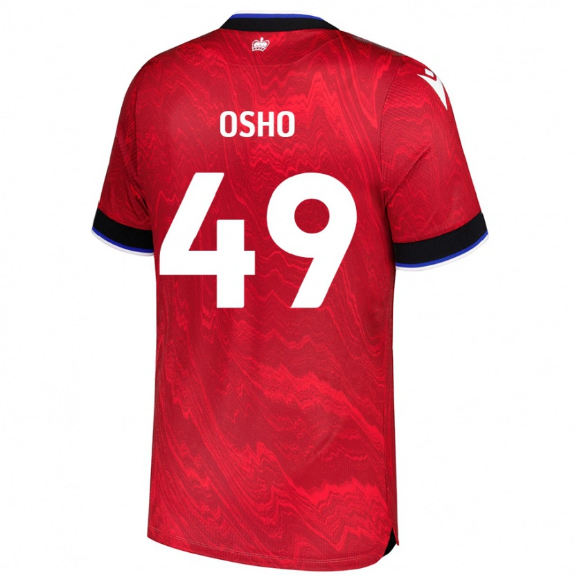 Danxen Kid Emmanuel Osho #49 Red Black Away Jersey 2024/25 T-Shirt