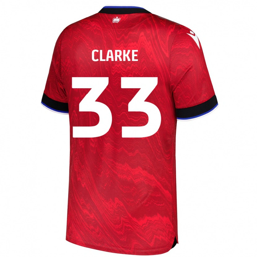 Danxen Kid John Clarke #33 Red Black Away Jersey 2024/25 T-Shirt