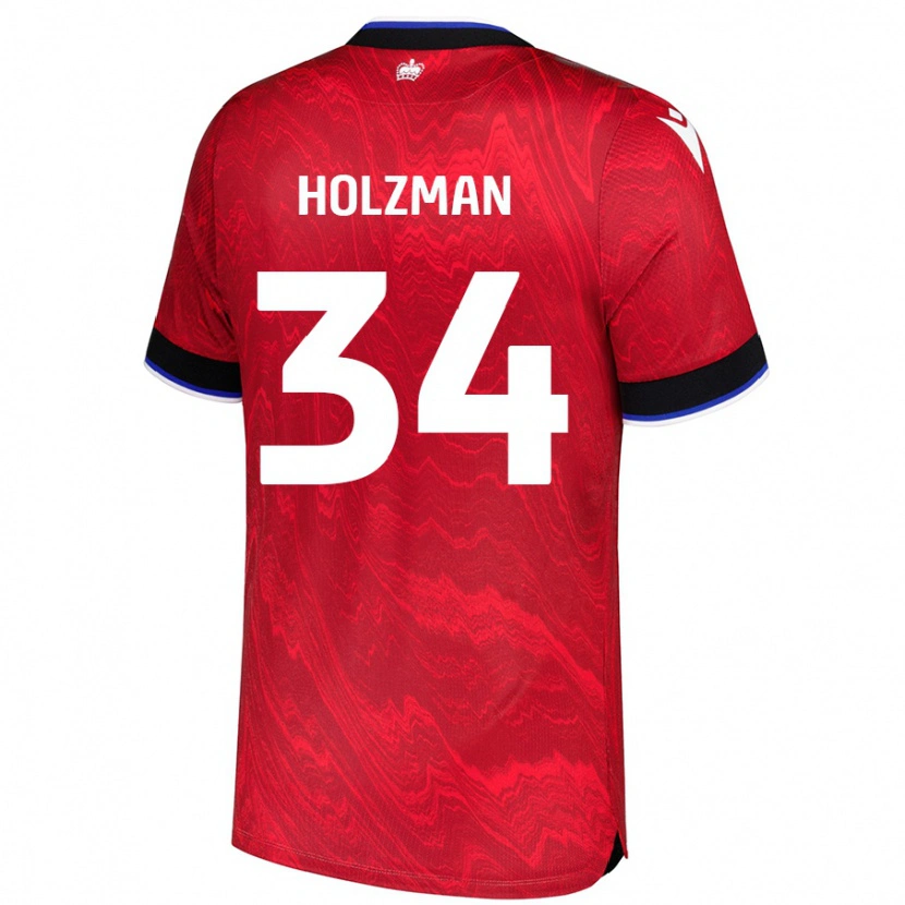 Danxen Kid Louie Holzman #34 Red Black Away Jersey 2024/25 T-Shirt