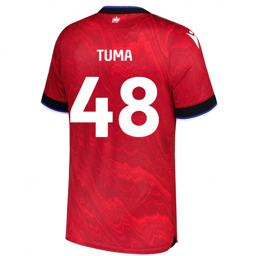 Danxen Kid Basil Tuma #48 Red Black Away Jersey 2024/25 T-Shirt