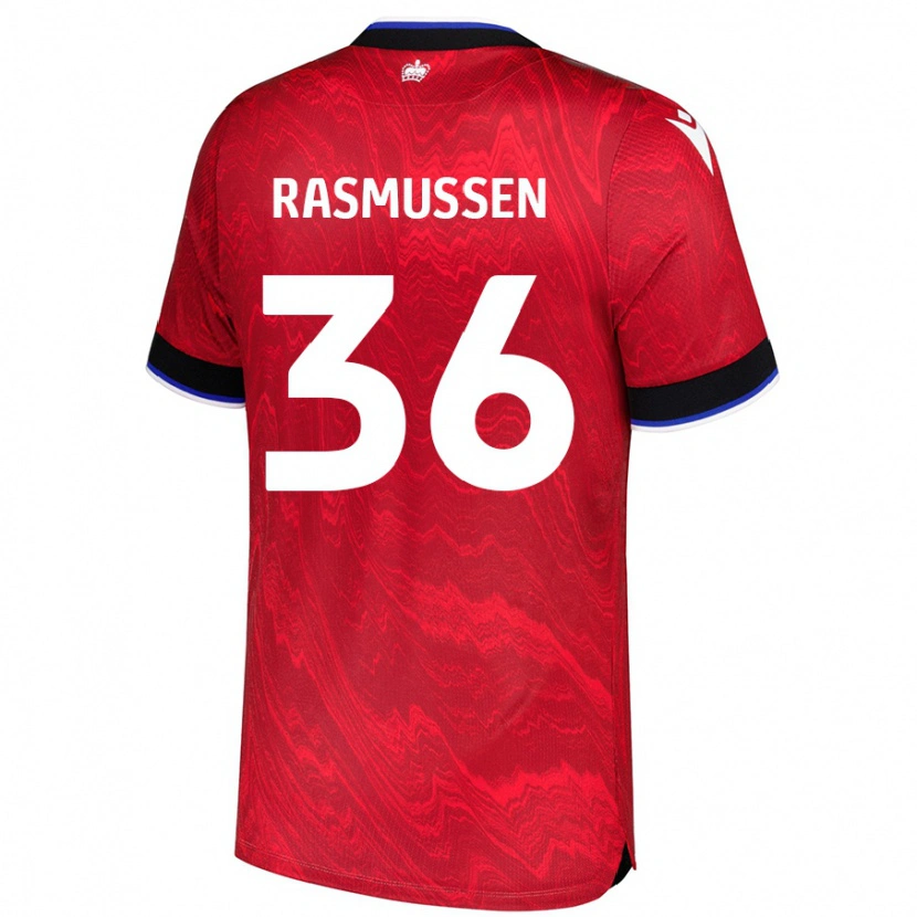 Danxen Kid Tash Rasmussen #36 Red Black Away Jersey 2024/25 T-Shirt