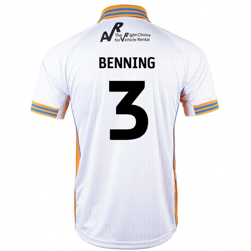 Danxen Kid Mal Benning #3 White Away Jersey 2024/25 T-Shirt