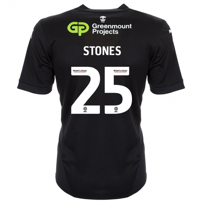 Danxen Kid Josh Stones #25 Black Away Jersey 2024/25 T-Shirt