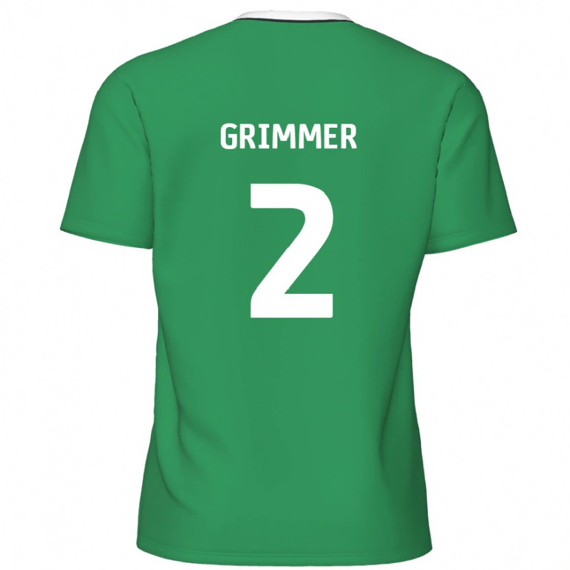 Danxen Kid Jack Grimmer #2 Green White Stripes Away Jersey 2024/25 T-Shirt