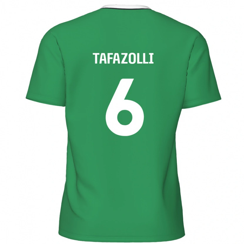 Danxen Kid Ryan Tafazolli #6 Green White Stripes Away Jersey 2024/25 T-Shirt