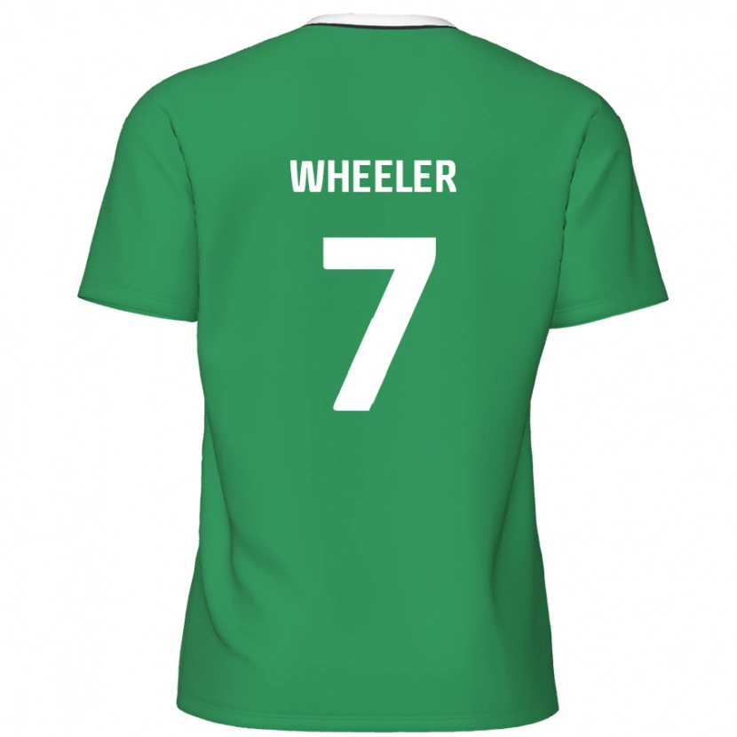 Danxen Kid David Wheeler #7 Green White Stripes Away Jersey 2024/25 T-Shirt