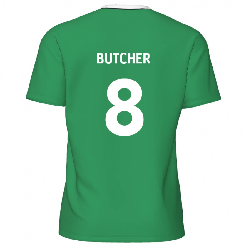 Danxen Kid Matt Butcher #8 Green White Stripes Away Jersey 2024/25 T-Shirt