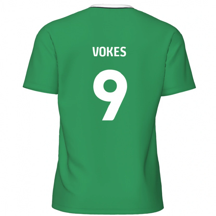 Danxen Kid Sam Vokes #9 Green White Stripes Away Jersey 2024/25 T-Shirt