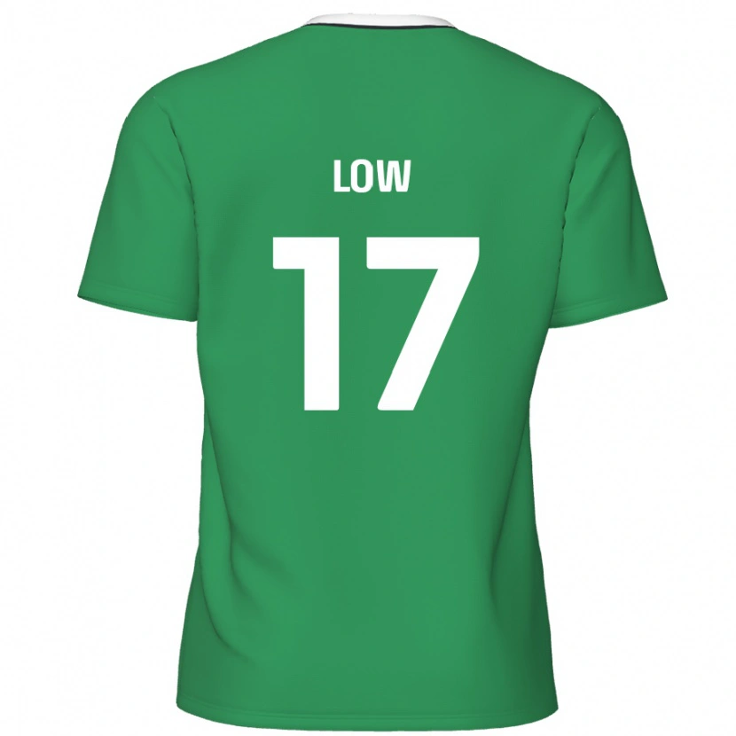 Danxen Kid Joe Low #17 Green White Stripes Away Jersey 2024/25 T-Shirt