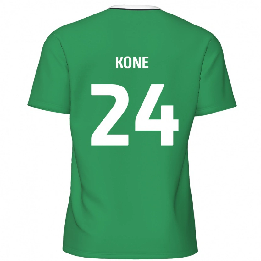 Danxen Kid Richard Kone #24 Green White Stripes Away Jersey 2024/25 T-Shirt