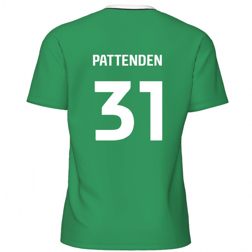 Danxen Kid Jasper Pattenden #31 Green White Stripes Away Jersey 2024/25 T-Shirt