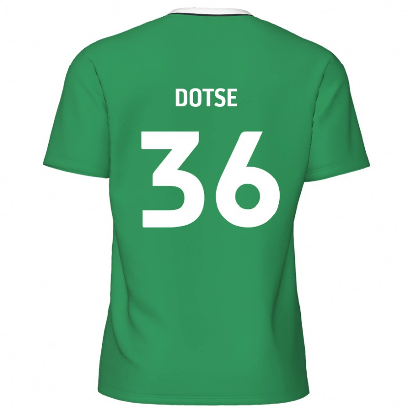 Danxen Kid Jahiem Dotse #36 Green White Stripes Away Jersey 2024/25 T-Shirt