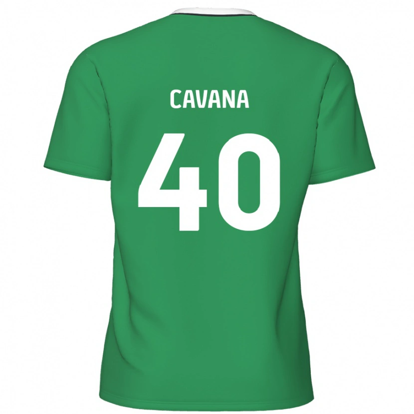 Danxen Kid Max Cavana #40 Green White Stripes Away Jersey 2024/25 T-Shirt